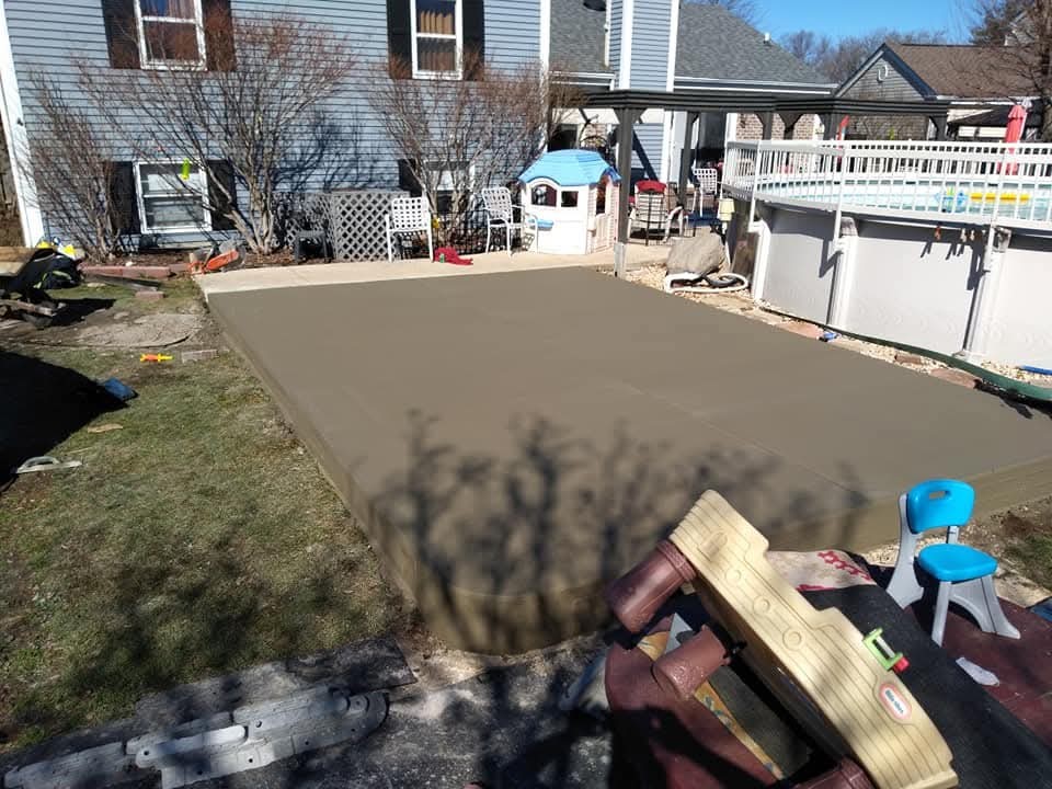 concrete project finished different angle