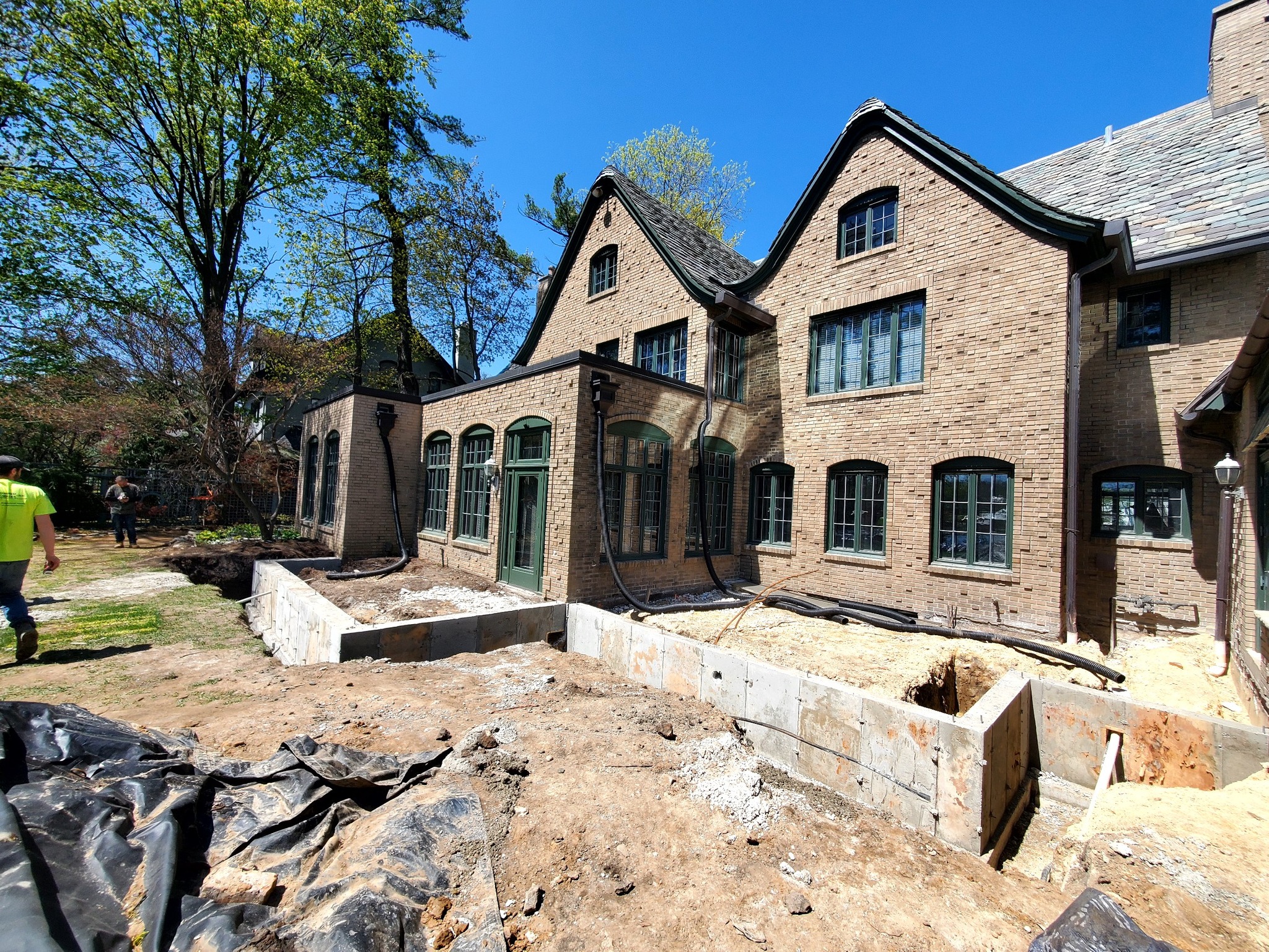 concrete preparation on new house
